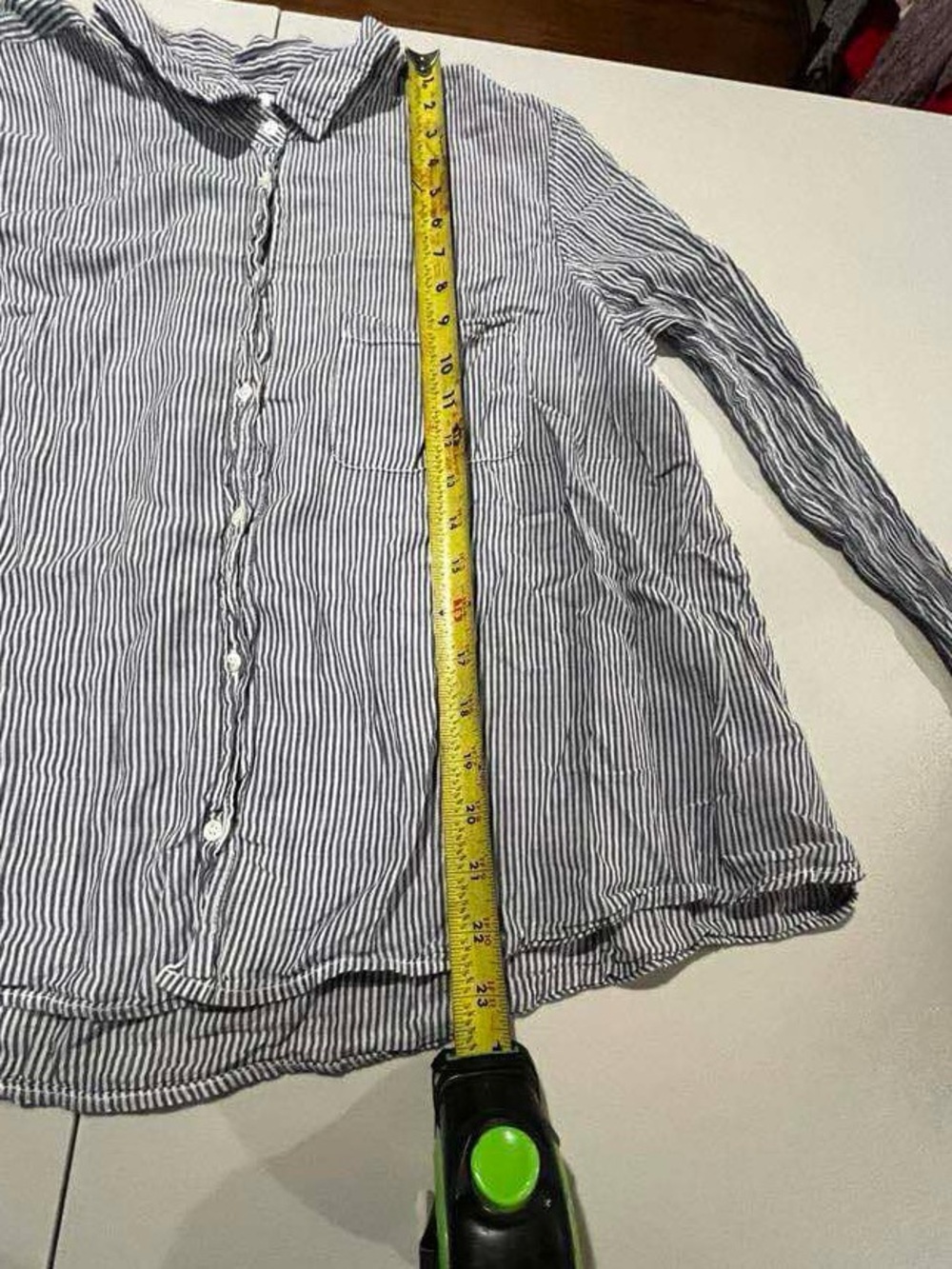 XiRENA Light Blue & White Striped Casual Button-Down Shirt Size Large - Picture 9 of 12